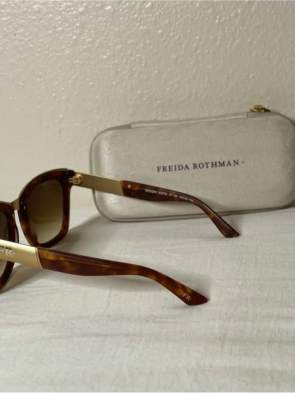 Freida Rothman Women's MadisonTortoise Sunglasses with Gold Bridge